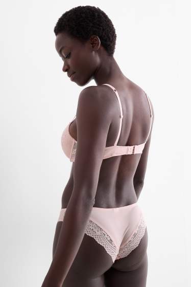 Women - Underwire bra - DEMI - padded - rose