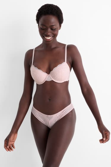 Women - Underwire bra - DEMI - padded - rose