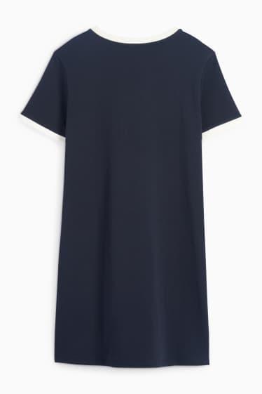 Femei - Rochie-tricou - albastru închis