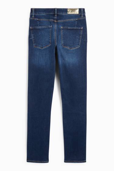 Femei - Slim jeans - talie medie - jeans modelatori - LYCRA® - denim-albastru