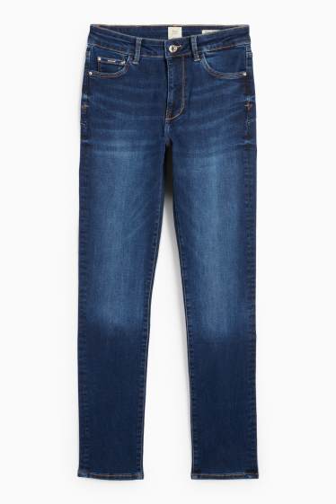 Femei - Slim jeans - talie medie - jeans modelatori - LYCRA® - denim-albastru