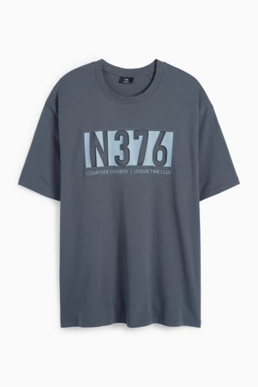 Bărbați - Tricou - relaxed fit - gri închis