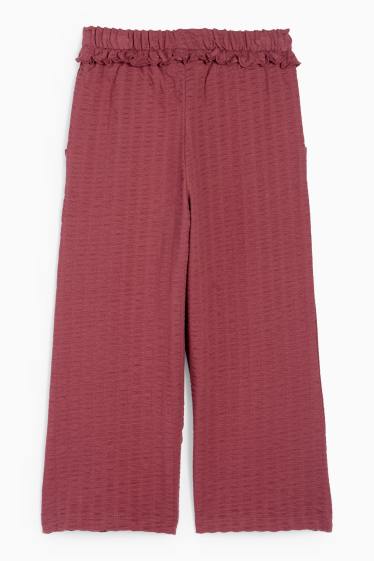 Nena - Pantalons de punt - texturats - marró vermellós