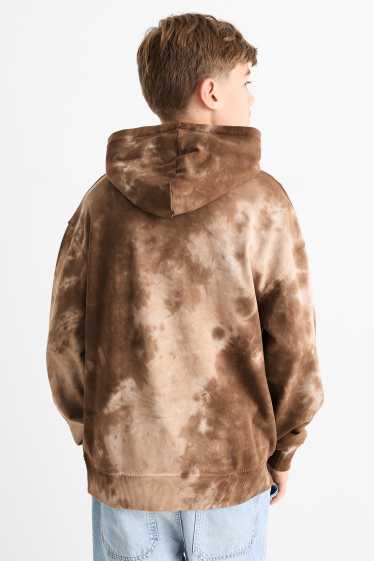 Kinder Jungen - Hoodie - gemustert - dunkelbraun