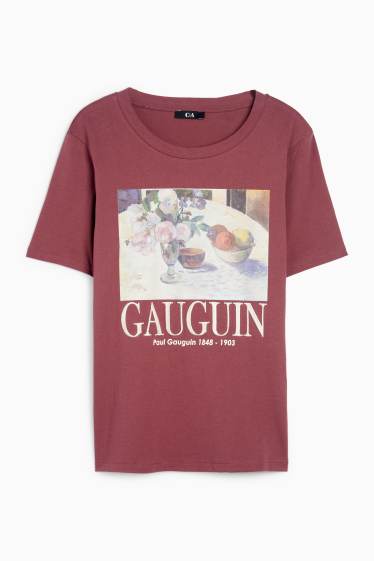 Femei - Tricou - supradimensionat - Paul Gauguin - bordo