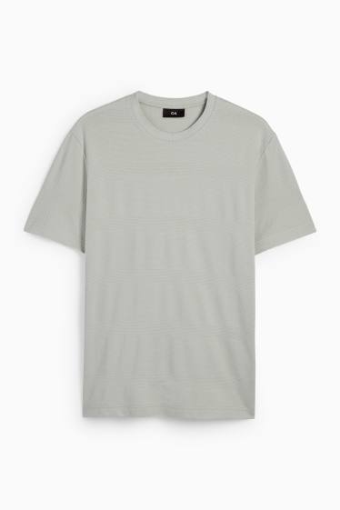Bărbați - Tricou - regular fit - structurat - gri deschis