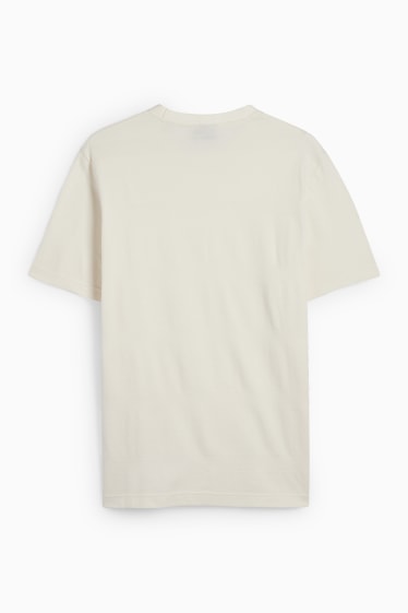 Bărbați - Tricou - regular fit - structurat - bej deschis