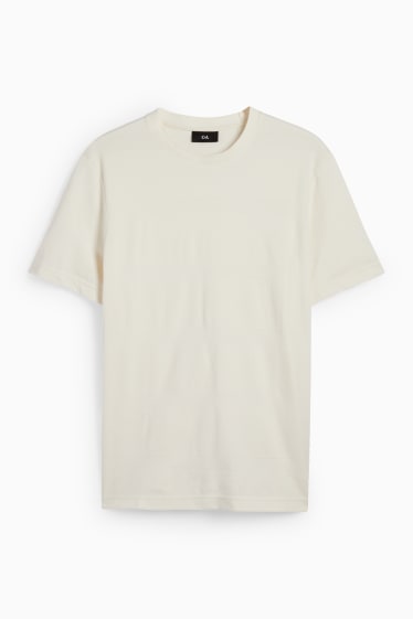 Bărbați - Tricou - regular fit - structurat - bej deschis
