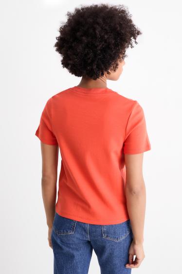 Femei - Multipack 2 buc. - tricou basic - alb / portocaliu
