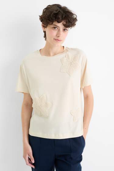 Femei - Tricou - relaxed fit - bej
