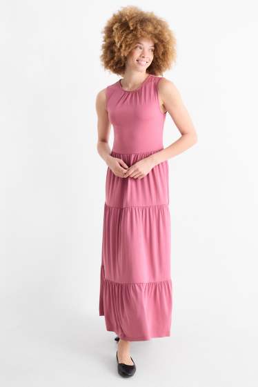 Femei - Rochie în A - roz închis
