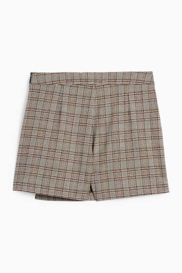 Dámské - Sukně skort - kostkovaná - bílá/černá