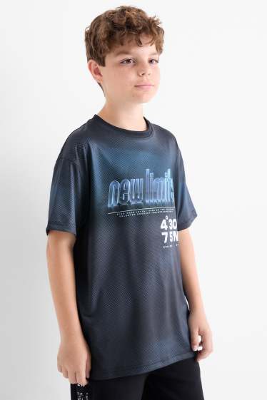 Copii - Băieți - Tricou funcțional - cu model - albastru închis