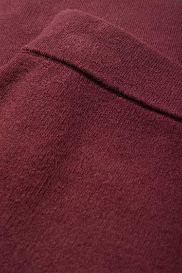 Femei - Fustă din tricot - bordo