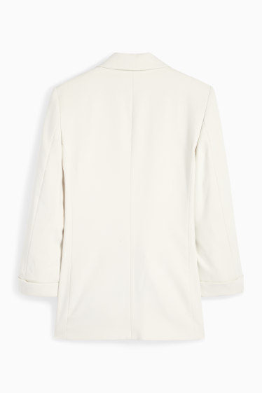 Femei - Blazer lung - regular fit - alb-crem