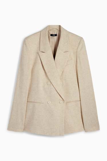 Femei - Blazer office - regular fit - amestec de in - bej / auriu