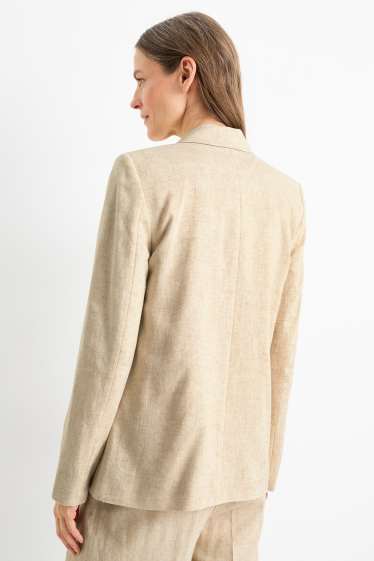 Femei - Blazer office - regular fit - amestec de in - bej / auriu