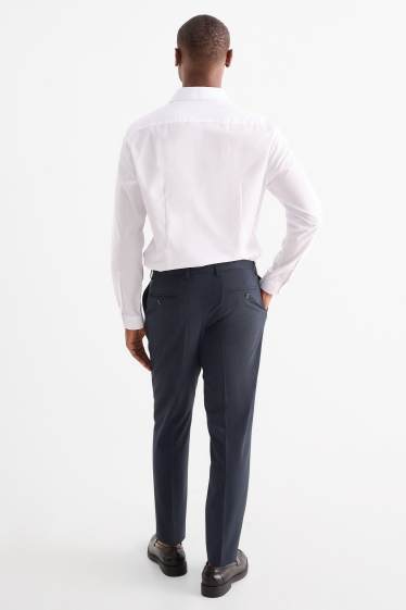 Bărbați - Pantaloni de costum - body fit - Flex - LYCRA® - albastru închis
