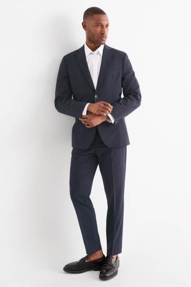 Bărbați - Pantaloni de costum - body fit - Flex - LYCRA® - albastru închis
