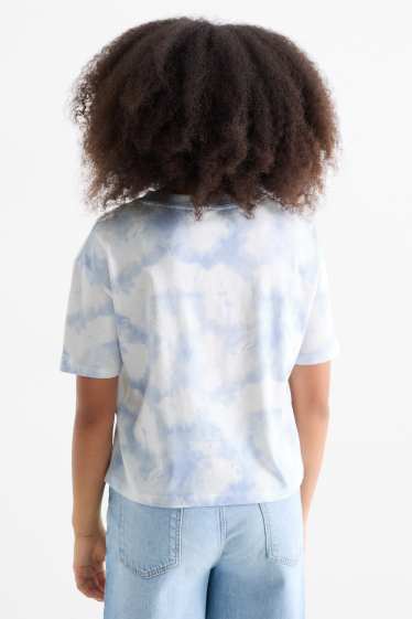 Copii - Fete - Cinnamoroll - tricou cu mânecă scurtă - cu model - alb / albastru deschis