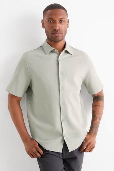 Home - Camisa - relaxed fit - Kent - texturada - gris