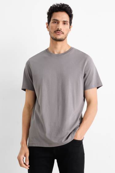 Pánské - Tričko - regular fit - šedá