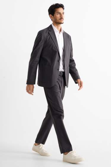 Bărbați - Pantaloni modulari - regular fit - gri închis