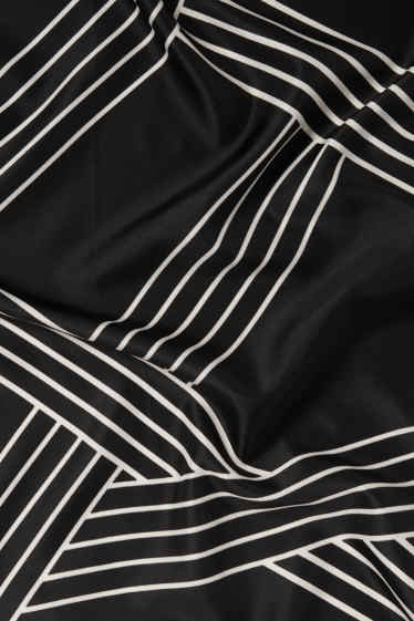 Donna - Foulard - a righe - nero