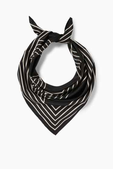 Donna - Foulard - a righe - nero