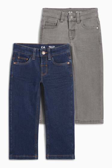 Copii - Băieți - Multipack 2 perechi - straight jeans - denim-albastru închis