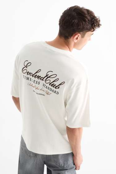 Bărbați - Tricou - supradimensionat - alb
