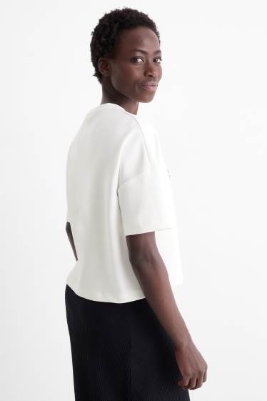 Dámské - Tričko - relaxed fit - bílá