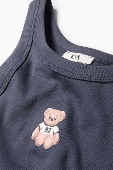 Dámské - Top - žebrovaný - tmavomodrá