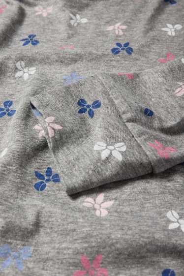 Dámské - Pyžamo - se vzorem - šedá-žíhaná