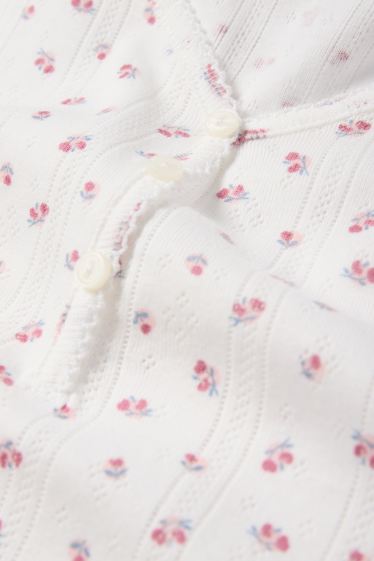 Femei - Pijama - cu flori - alb