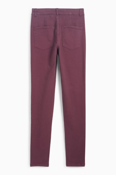 Femei - Jegging jeans - talie înaltă - mov
