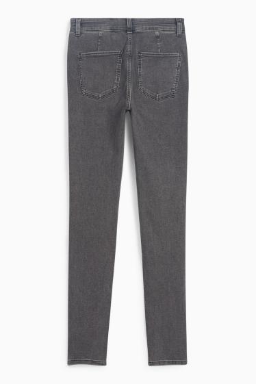 Femei - Jegging jeans - talie înaltă - denim-gri