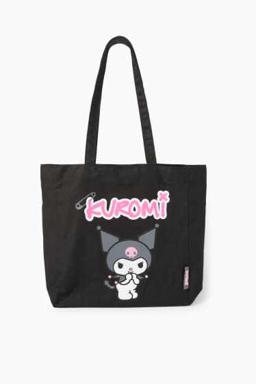 Copii - Fete - Kuromi - geantă shopper mare - negru