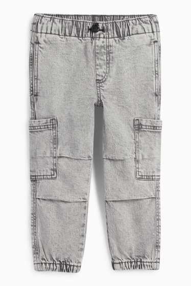 Copii - Băieți - Cargo jeans - denim-gri deschis