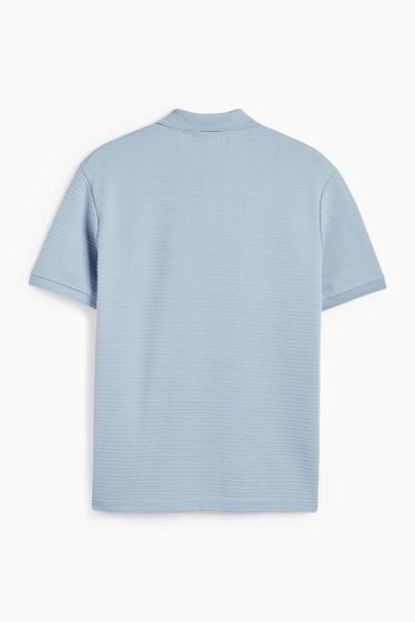 Bărbați - Tricou polo - regular fit - reiat - albastru deschis