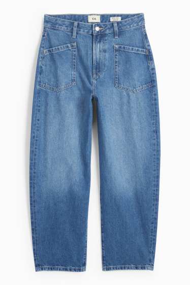 Femei - Barrel jeans - talie înaltă - denim-albastru deschis