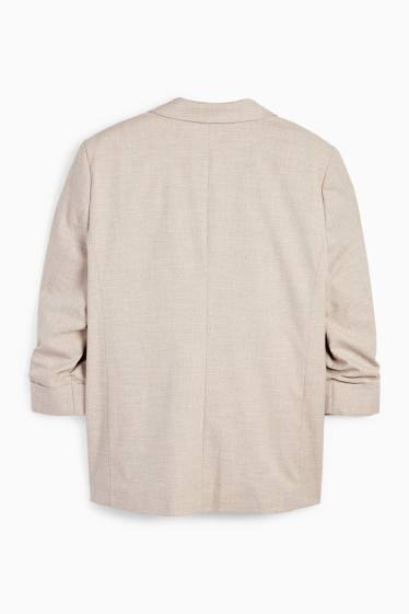 Femei - Blazer lung - regular fit - structurat - bej