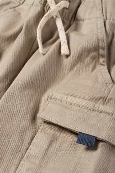 Bebeluși - băieți - Pantaloni cargo bebeluși - bej