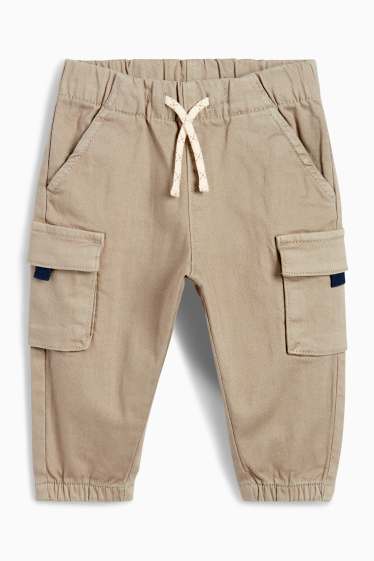Bebeluși - băieți - Pantaloni cargo bebeluși - bej