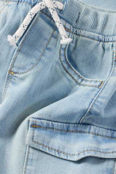 Bebeluși - băieți - Jeans cargo pentru bebeluși - denim-albastru deschis