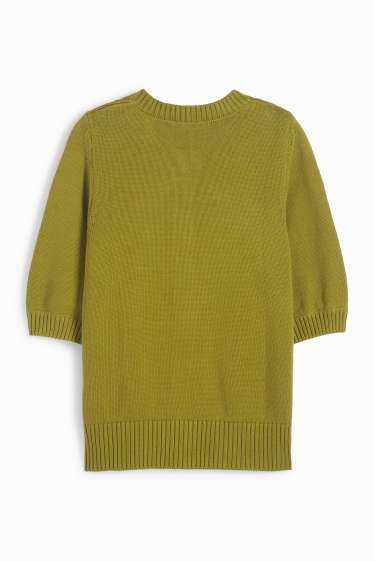 Femei - Cardigan tricotat - verde