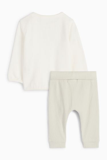 Unisex - Legume - compleu bebeluși - 2 piese - alb-crem