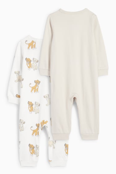 Bebeluși - fete - Multipack 2 buc. - Regele Leu - pijama salopetă bebeluși - bej deschis
