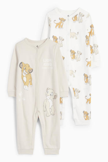 Bebeluși - fete - Multipack 2 buc. - Regele Leu - pijama salopetă bebeluși - bej deschis