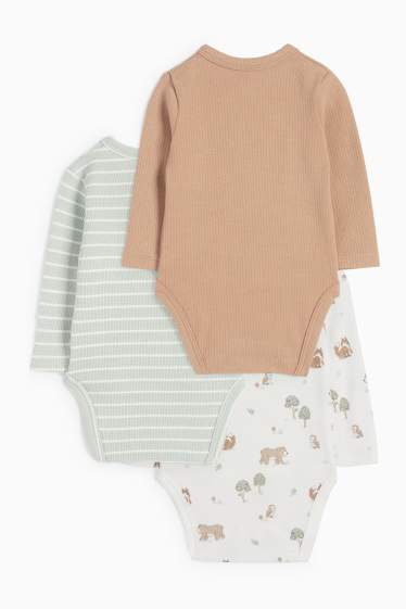 Unisex - Multipack 3 buc. - animale din pădure - body petrecut - verde deschis